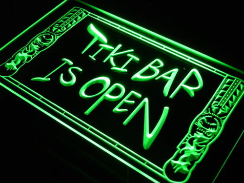Tiki Bar Open Mask Pub